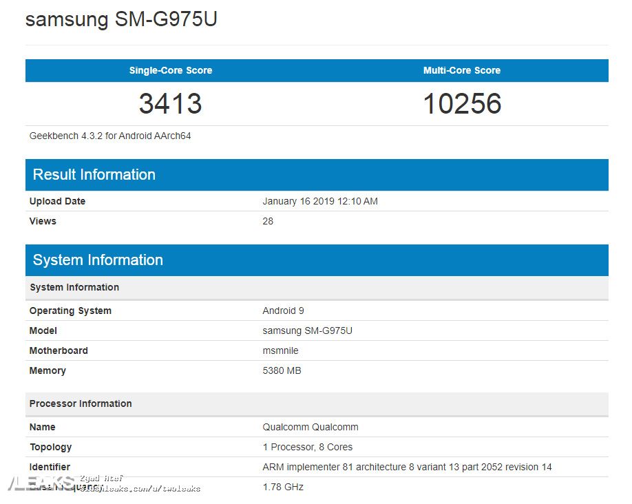 Datos de Geekbench. Fuente: iPhoneros (https://iphoneros.com/69369/el-iphone-xs-es-mas-rapido-que-el-nuevo-samsung-s10-que-se-presentara-pronto-segun-unas-pruebas-de-geekbench)