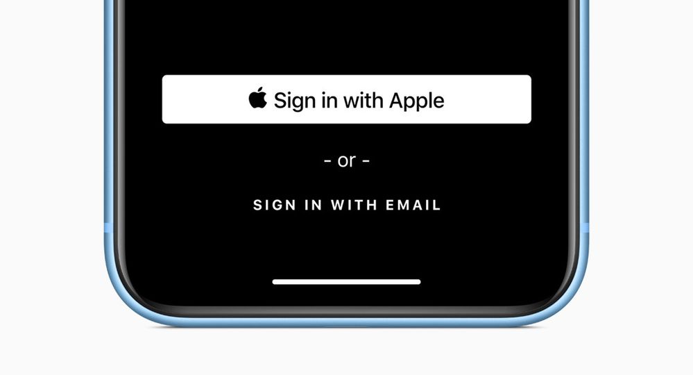 Sign in with Apple. Fuente: Applesfera (https://www.applesfera.com/ios/ios-13-esta-aqui-todas-novedades-sistema-operativo-para-iphone-ipad)