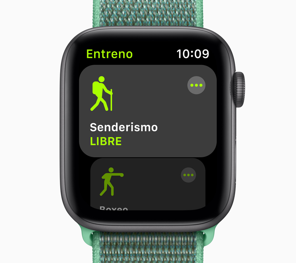 Después de un duro entrenamiento, un gratificante descanso. Fuente: Apple (https://www.apple.com/es/apple-watch-series-4/workout/)