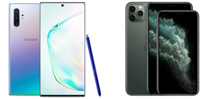 ¿Cuál ganará? Fuente: iOS Mac (https://iosmac.es/iphone-11-pro-max-vs-samsung-galaxy-note-10-cual-es-gana.html)