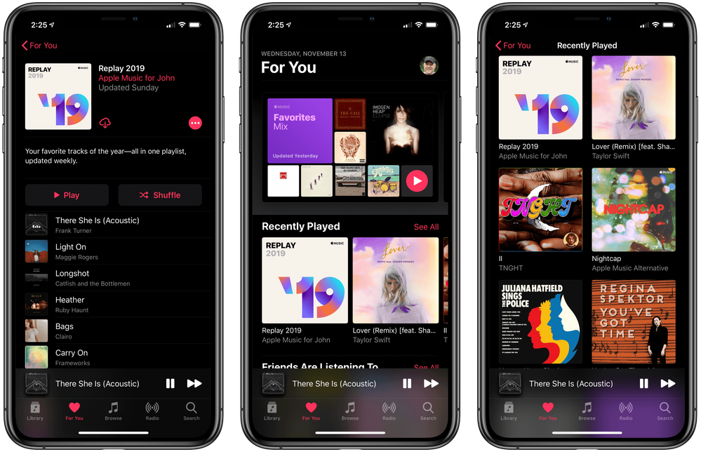 Una lista creada para ti y sólo para ti. Fuente: MacStories (https://www.macstories.net/linked/apple-music-introduces-replay-a-rolling-playlist-of-your-most-played-music/)