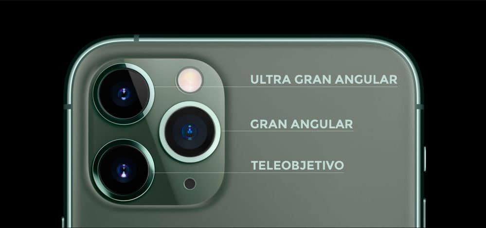 Tres lentes, tres herramientas para hacerte con el premio. Fuente: How Apple (https://howpple.com/iphone-11-pro/)