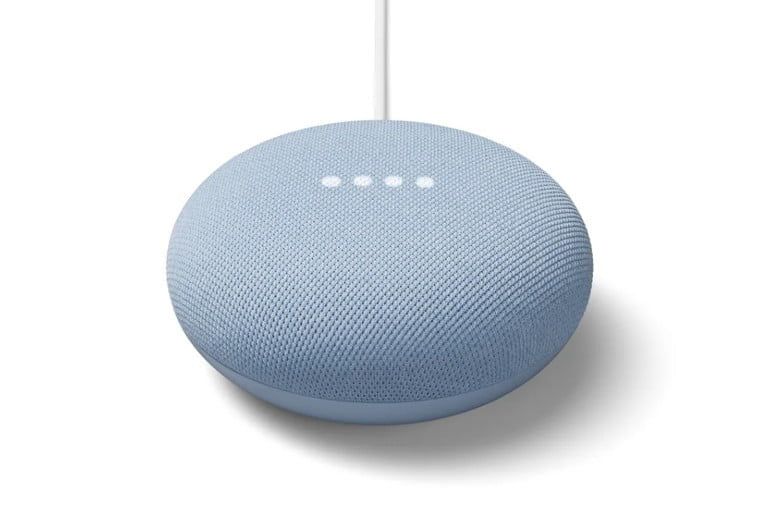 ¡Comprueba que el botón del micrófono esté encendido! Fuente: Digital Trends (https://es.digitaltrends.com/inteligente/google-nest-mini/)