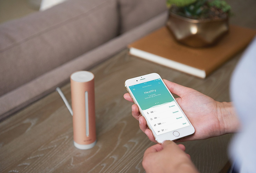 ¿Qué te parece el diseño del Healthy Home Coach? Fuente: Ideaing Shop Smarter (https://ideaing.com/product/netatmo-healthy-home-coach)