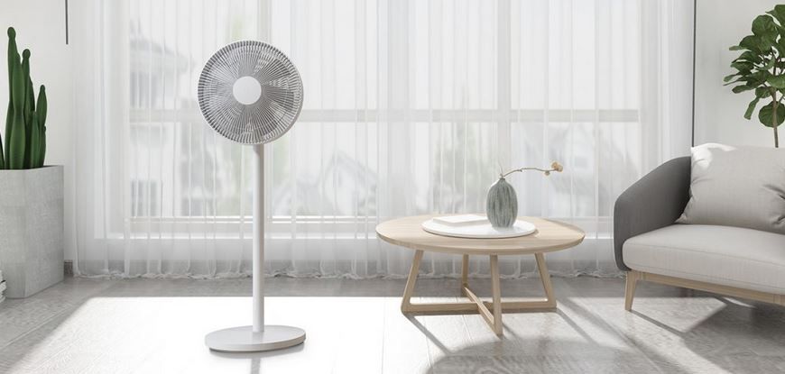 Un diseño que promete ser ultra silencioso. Fuente: Xiaomi Adictos (https://www.xiaomiadictos.com/xiaomi-mi-smart-standing-fan-1c-ventilador-inteligente-caracteristicas/)