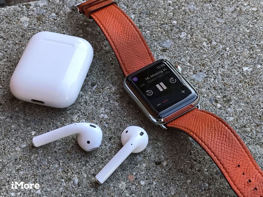 AirPods y Apple Watch, el combo perfecto. Fuente: iMore (https://www.imore.com/how-use-your-airpods)