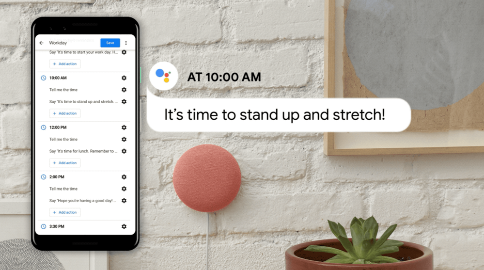 No es como hablar con uno de tus compañeros, pero te hará el día más llevadero. Fuente: El blog de Google (https://blog.google/products/assistant/get-better-handle-work-day-home-google/)