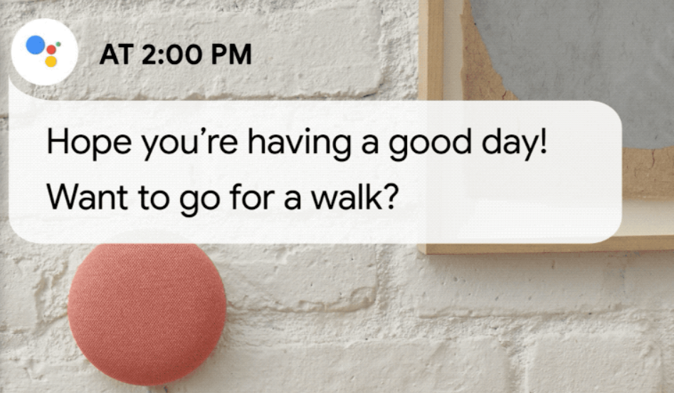 Pasas muchas horas frente al escritorio, ¿qué tal un paseo al terminar la jornada? Fuente: El blog de Google (https://blog.google/products/assistant/get-better-handle-work-day-home-google/)