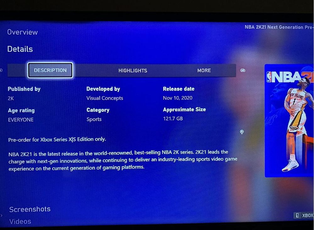 Id haciendo sitio… Fuente: Somosxbox (https://www.somosxbox.com/desvelado-el-tamano-de-descarga-de-nba-2k21-en-xbox-series-x-y-xbox-series-s/881284)