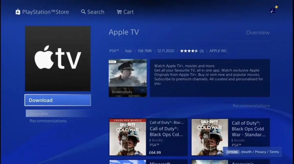 La app de Apple TV llega a PlayStation y Xbox. Fuente: Actualidad iPhone (https://www.actualidadiphone.com/la-aplicacion-apple-tv-ya-disponible-para-la-playstation-4-y-playstation-5/#comments)