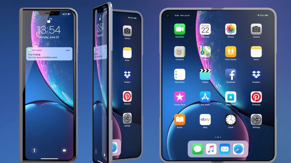 ¿Terminará Apple presentando un iPhone plegable en el futuro? Fuente: ENTER.co (https://www.enter.co/smartphones/el-primer-iphone-plegable-realmente-no-seria-plegable/)