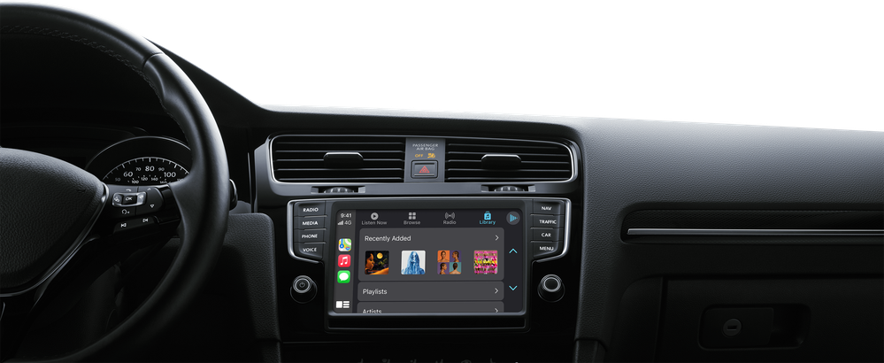 Apple CarPlay, el mejor compañero de viaje posible. Fuente: Apple (https://www.apple.com/es/ios/carplay/)