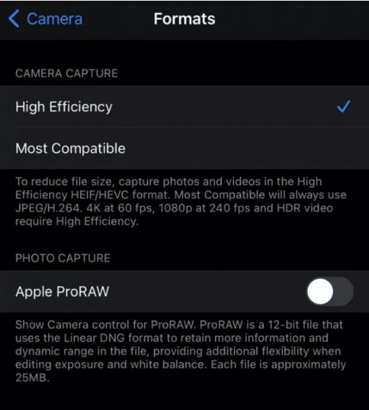 Apple ProRAW llegará a los iPhone 12 Pro y Pro Max en la próxima actualización de iOS. Fuente: iOSmac (https://iosmac.es/apple-lanza-ios-14-3-beta-3-publica-y-para-desarrolladores.html)