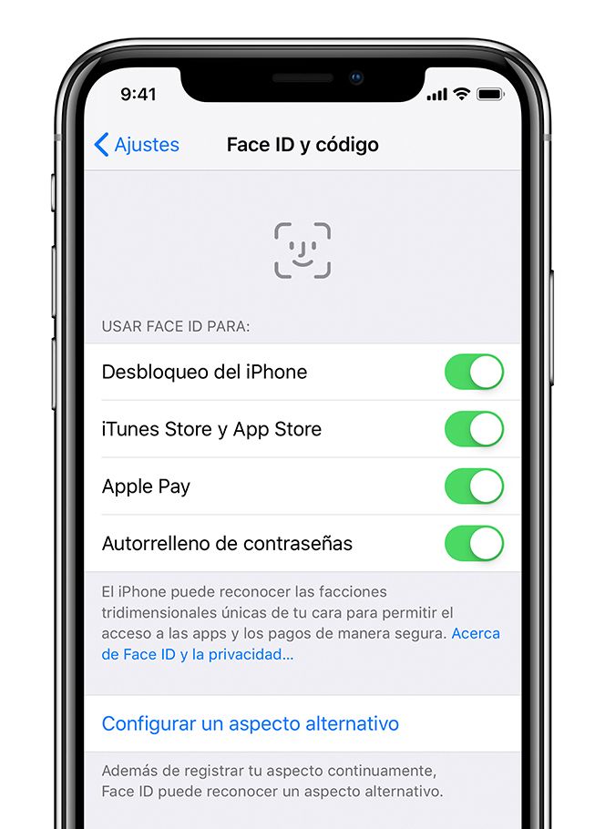 Asegura tus accesos. Fuente: Support Apple (https://support.apple.com/es-es/HT208114)