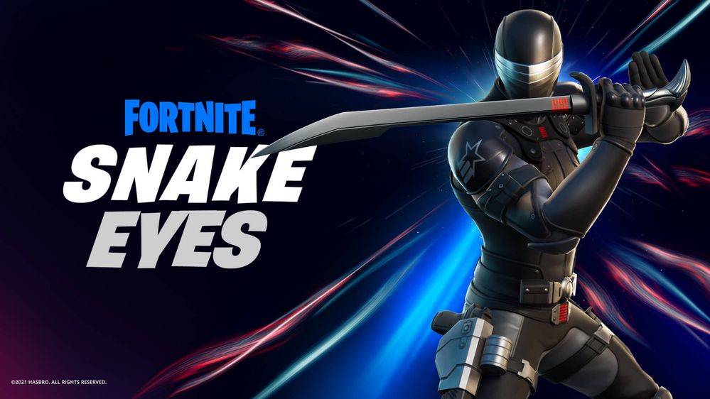 Snake Eyes se une a la cacería!!! Fuente: Epic Games (https://www.epicgames.com/fortnite/es-ES/news/the-gi-joe-commando-snake-eyes-joins-the-hunt)