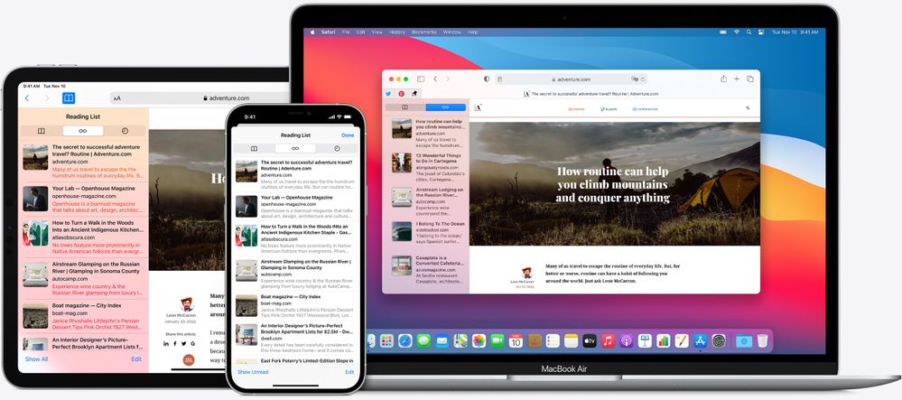 Cualquiera de tus dispositivos con Safari puede verse afectado. Fuente: Apple (https://www.apple.com/la/safari/)