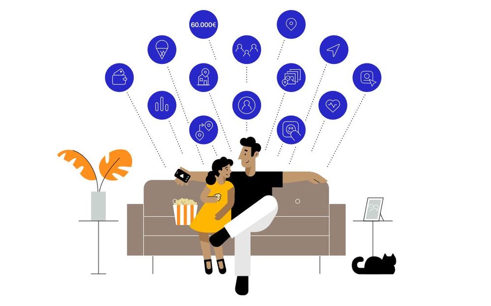 Una historia cotidiana en la que se explica cómo las empresas conocen al usuario. Fuente: Apple (https://www.apple.com/es/privacy/)