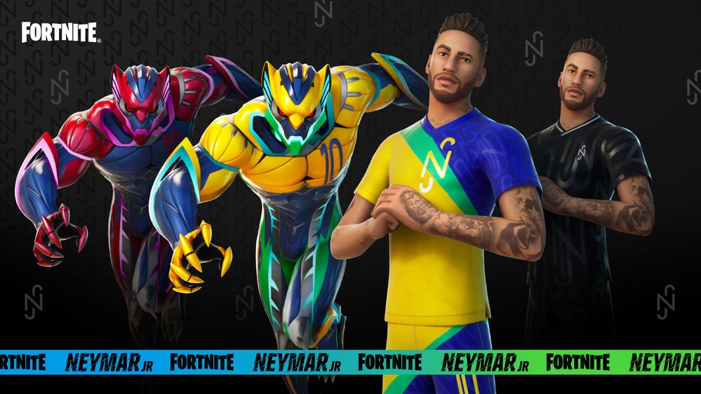 Fortnite ficha a Neymar!! Fuente: Epic Games (https://www.epicgames.com/fortnite/es-ES/news/neymar-jr-unleashed-unlock-his-outfit-go-crazy-in-creative-and-compete-in-his-cup)