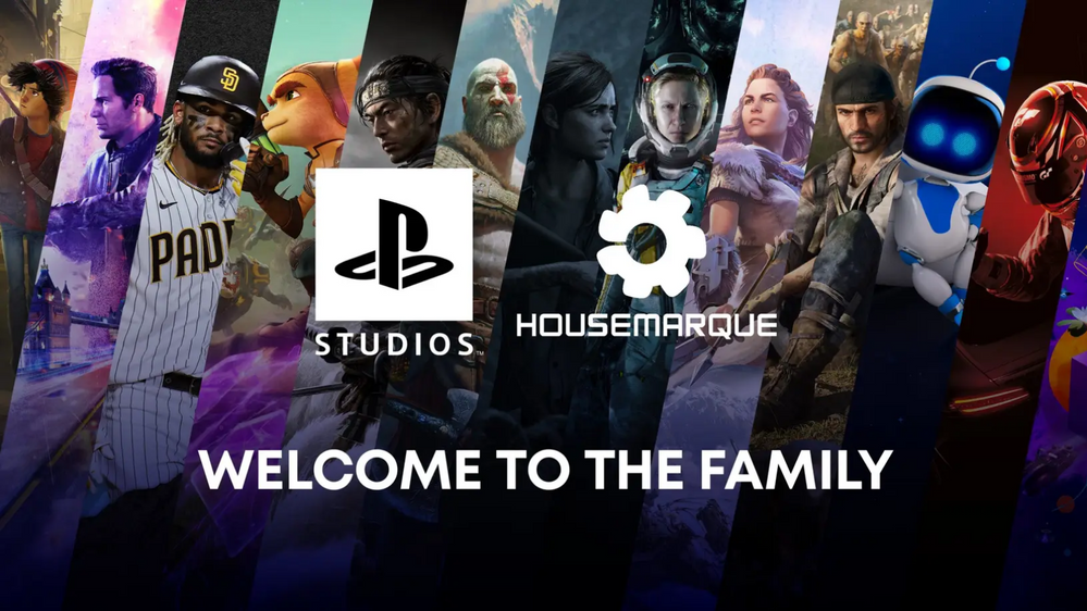 Bienvenidos!! Fuente: Blog PlayStation (https://blog.playstation.com/2021/06/29/welcoming-housemarque-to-the-playstation-studios-family/)