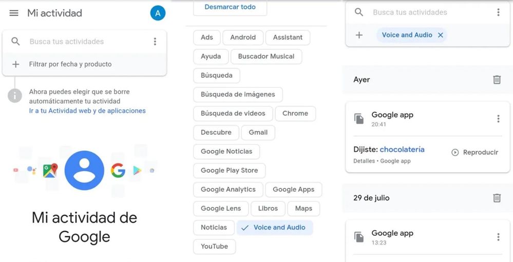 ¿Alguna vez lo habías revisado? Fuente: Androidphoria (https://androidphoria.com/tutoriales/como-ver-eliminar-historial-conversaciones-asistente-google)