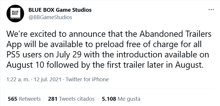 Será la buena esta vez?? Fuente: Twitter (https://twitter.com/BBGameStudios/status/1414364452321992706)