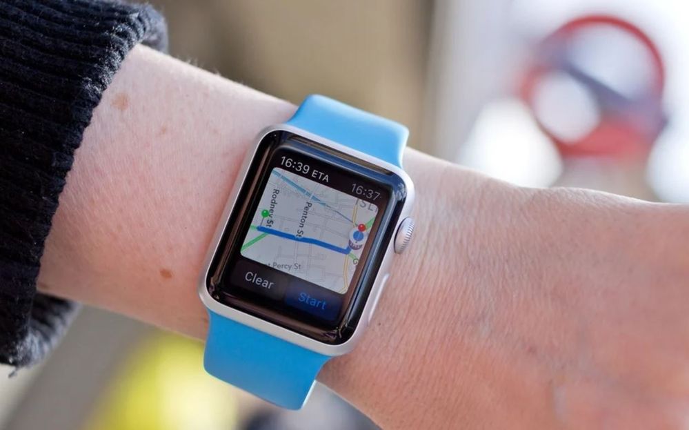 Tu GPS no solo sirve para ubicarte. Fuente: Macworld (https://www.macworld.co.uk/how-to/how-use-maps-on-apple-watch-3609161/)