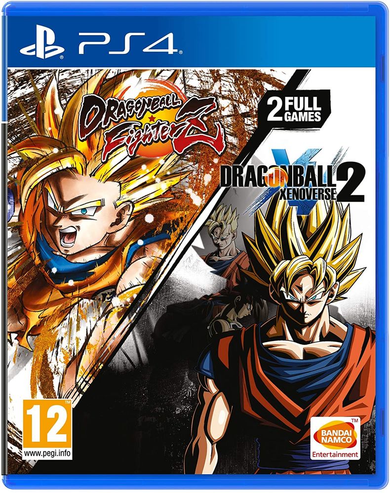 El juego para PS4. Fuente: Amazon (https://www.amazon.es/Pack-Dragon-Ball-Fighterz-Xenoverse/dp/B07HG7RM36)