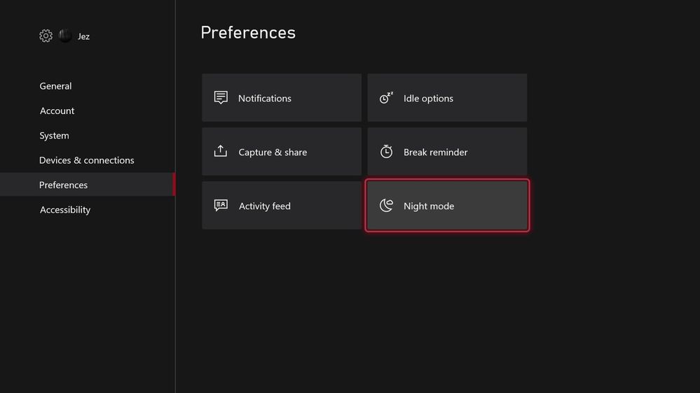 Solo unos pocos usuarios pueden ahora acceder a este modo. Fuente: Windows Central (https://www.windowscentral.com/xbox-has-new-night-mode-blue-light-filter-heres-how-it-works)