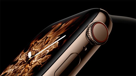 Este modelo no se caracterizó por su gran éxito. Fuente: Apple (https://www.apple.com/es/newsroom/2018/09/redesigned-apple-watch-series-4-revolutionizes-communication-fitness-and-health/)