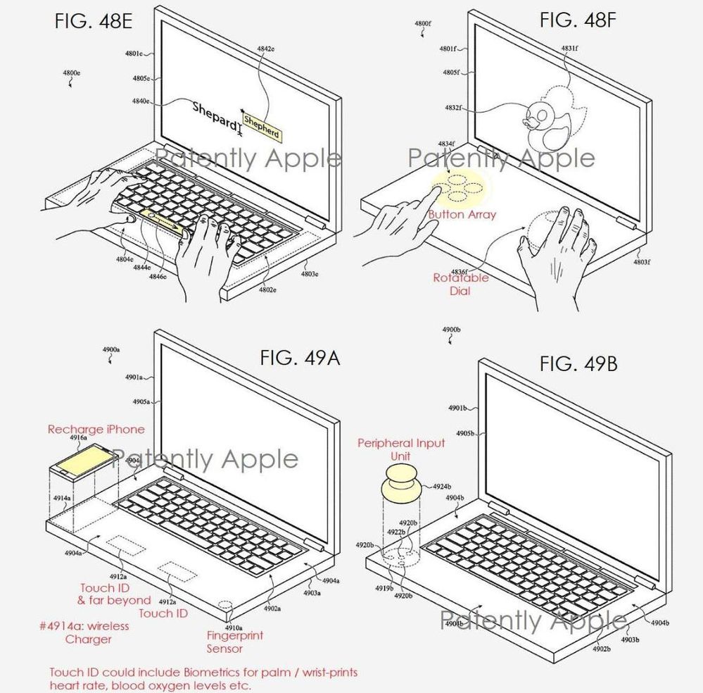 La nueva patente de Apple para Mac. Fuente: Muy Computer (https://www.muycomputer.com/2021/08/25/patente-del-macbook-plegable/)