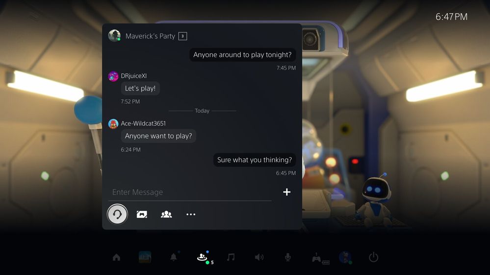 Chatear, más fácil aún!! Fuente: Blog PlayStation (https://blog.es.playstation.com/2021/09/14/la-actualizacion-del-software-del-sistema-de-septiembre-para-ps5/