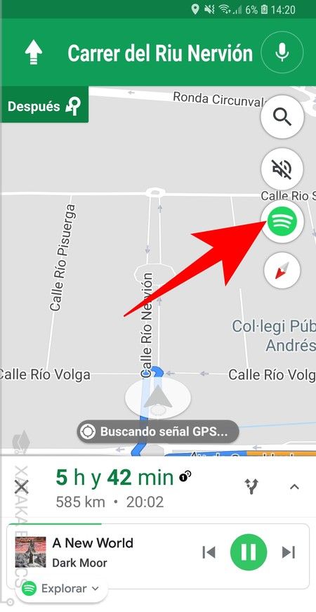 Conseguirás configurar esta pantalla con el poder de tu voz. Fuente: Xataka (https://www.xataka.com/basics/como-controlar-spotify-apple-music-google-maps-navegas)