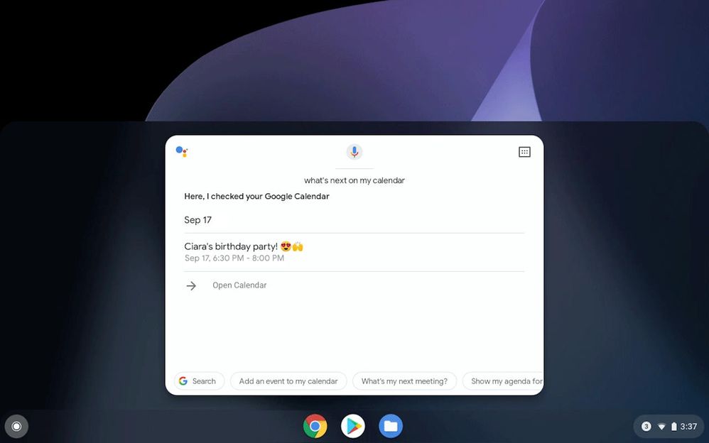 Google Assitant une todos los productos Google en un programa. Fuente: Slash Gear (https://www.slashgear.com/chrome-os-rolls-out-google-assistant-to-more-chromebooks-24592842/)