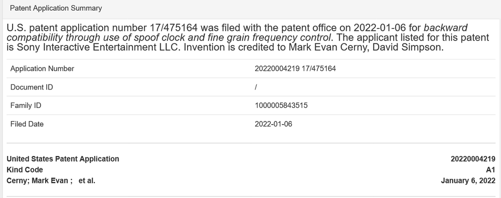 Retrocompatibilidad total?? Fuente: Uspto (https://uspto.report/patent/app/20220004219)