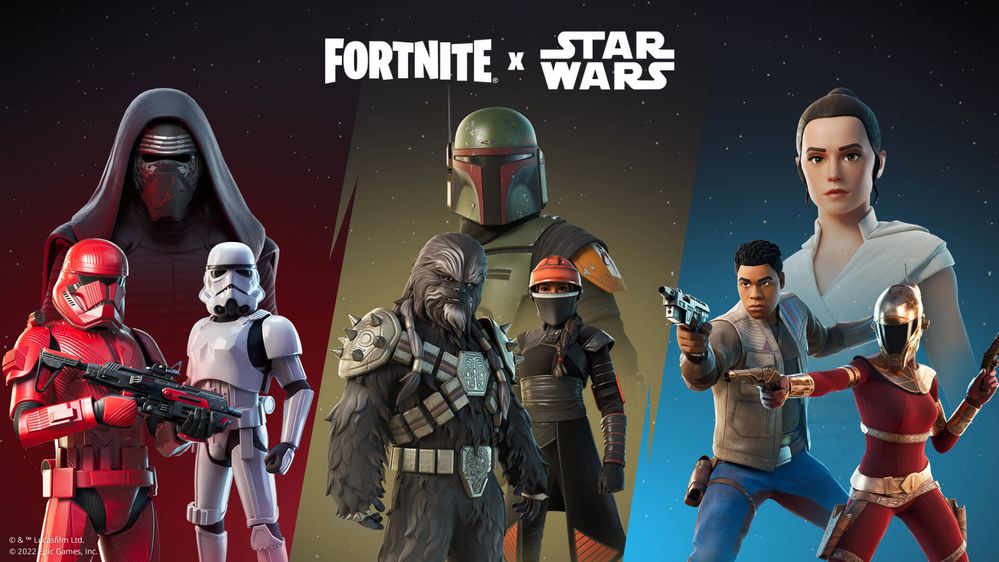 Qué outfit elegís?? Fuente. Epic Games (https://www.epicgames.com/fortnite/es-ES/news/may-the-4th-and-then-some-two-weeks-of-fortnite-x-star-wars-in-may-2022)