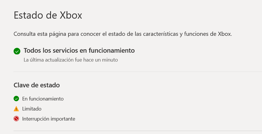 Solucionado, de momento. Fuente: Xbox (https://support.xbox.com/es-ES/xbox-live-status)