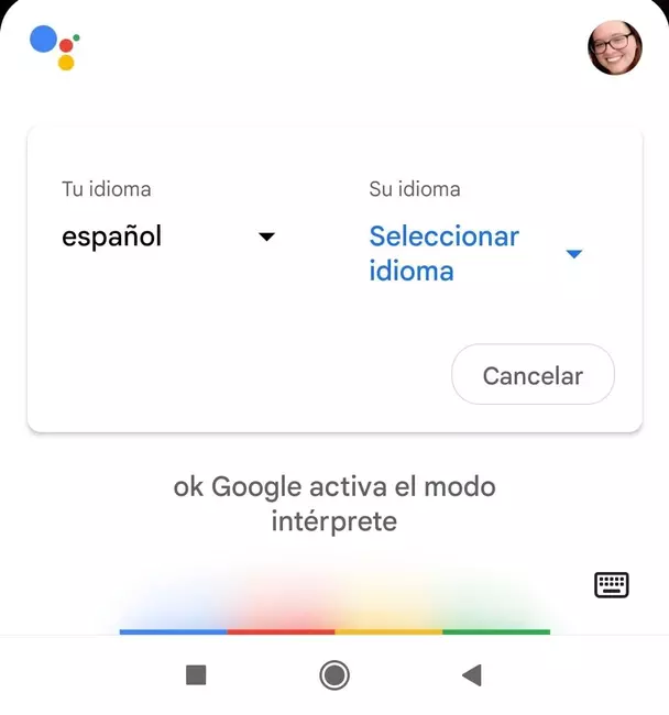 Mamá no me esperes para comer, estoy en la India. Fuente: movilzona (https://www.movilzona.es/noticias/aplicaciones/ok-google-modo-interprete-movil-traductor/)