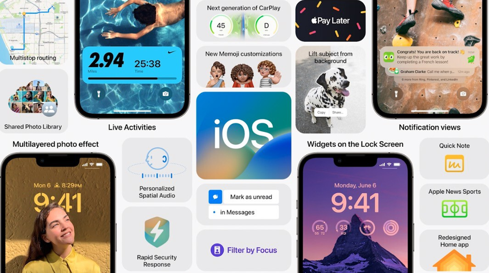 Novedades del iOS 16. Fuente: Xataka (https://www.xataka.com/nuevo/ios-16-informacion)