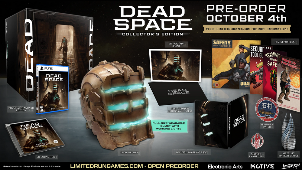 Qué chulada!! Fuente: Limited Run Games (https://limitedrungames.com/collections/dead-space/products/dead-space-collectors-edition-ps5)