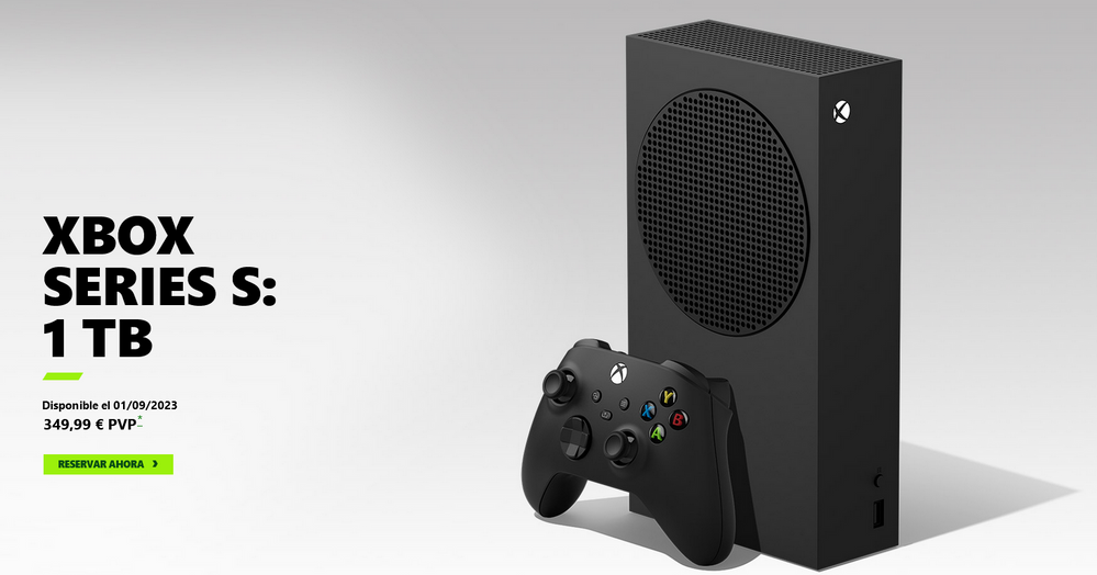 Sorpresa, sorpresa. Fuente: Xbox (https://www.xbox.com/es-ES/consoles/xbox-series-s/carbon-black)
