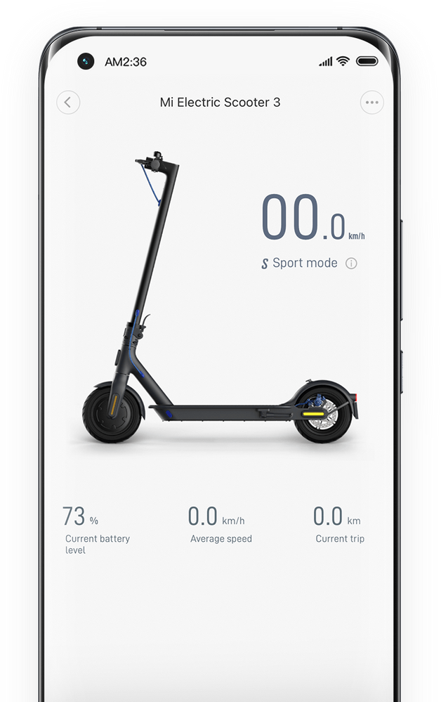 Todo va con apps. Fuente: Xiaomi (https://www.mi.com/es/product/mi-electric-scooter-3/)