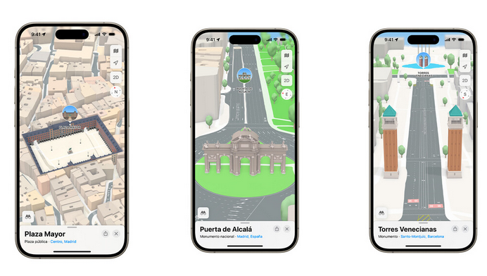 Una pasada el diseño 3D. Fuente: Xataka (https://www.xataka.com/aplicaciones/apple-maps-se-renueva-espana-mejores-mapas-que-nunca-funciones-para-ciclistas)