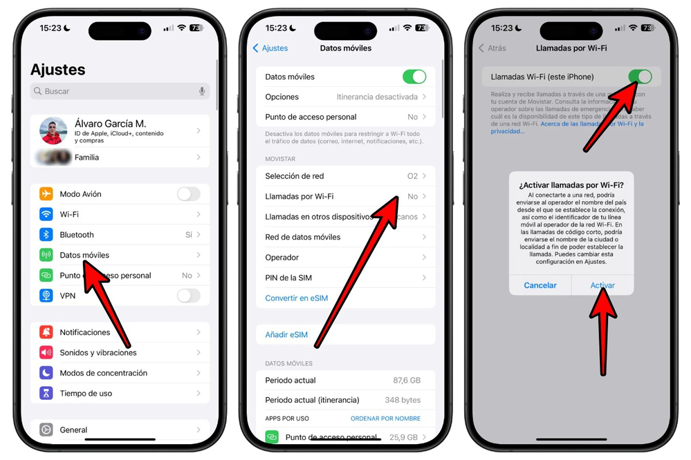 Paso a paso. Fuente: Applesfera (https://www.applesfera.com/trucos/mi-casa-hay-muy-mala-cobertura-para-llamadas-este-ajuste-iphone-resolvio-todos-problemas)