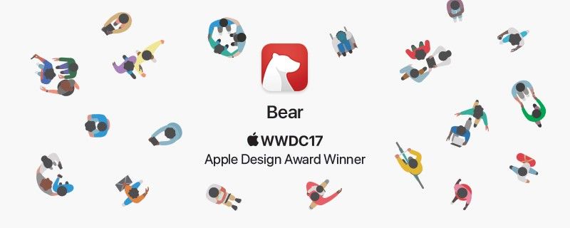Hasta Apple la premia. Fuente: Bear (https://blog.bear.app/2017/06/thank-you-yes-you-for-our-2017-apple-design-award/)