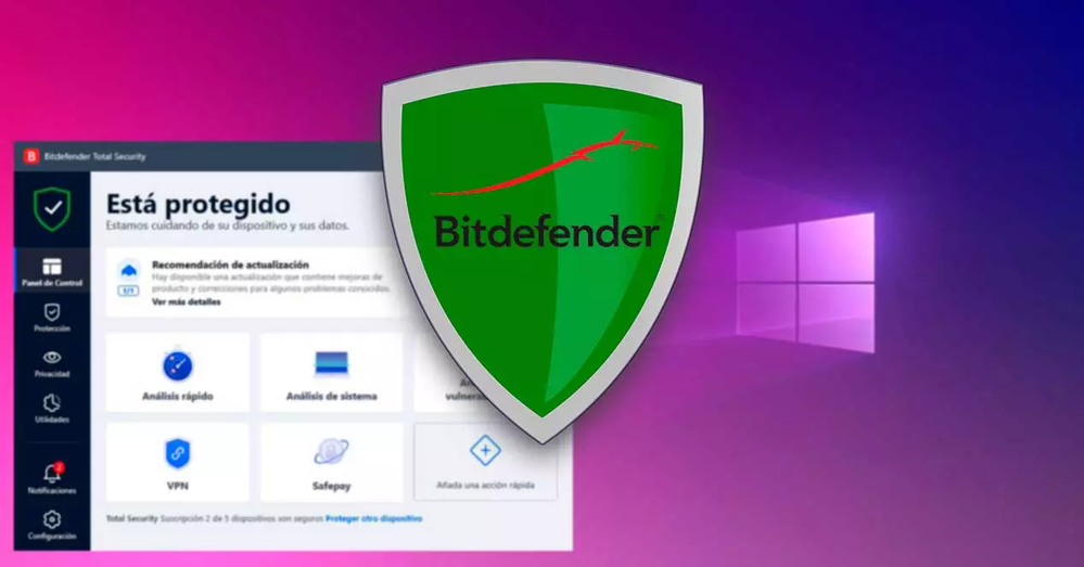 Protege tu negocio. Fuente: Softzone (https://www.softzone.es/programas/antivirus/bitdefender/)