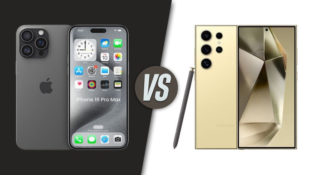 El combate está servido. Fuente: Phonearena (https://www.phonearena.com/news/samsung-s25-ultra-vs-iphone-16-pro-max-ai-processing_id161170)