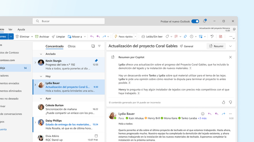 Pruébalo. Fuente: Microsoft (https://copilot.cloud.microsoft/es-es/copilot-outlook)