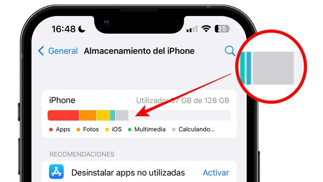 ¿Cómo vas de almacenamiento? Fuente: Xataka (https://www.xatakamovil.com/tutoriales/liberar-15-gb-espacio-iphone-fue-muy-facil-solo-tuve-que-hacer-esto)